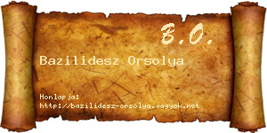 Bazilidesz Orsolya névjegykártya
