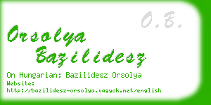 orsolya bazilidesz business card